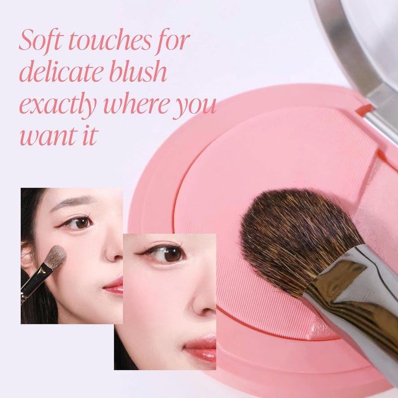 Piccasso 23 Small Blusher Brush – Precise Makeup Brush for Cheeks, Nose, and Chin, Soft Squirrel & Horse Hair for Delicate Application, Detail Face Brush for Daily Use, Korean Professional Beauty Tool - Image 3